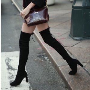 Stuart Weitzman Over the Knee Stretch Suede Boots